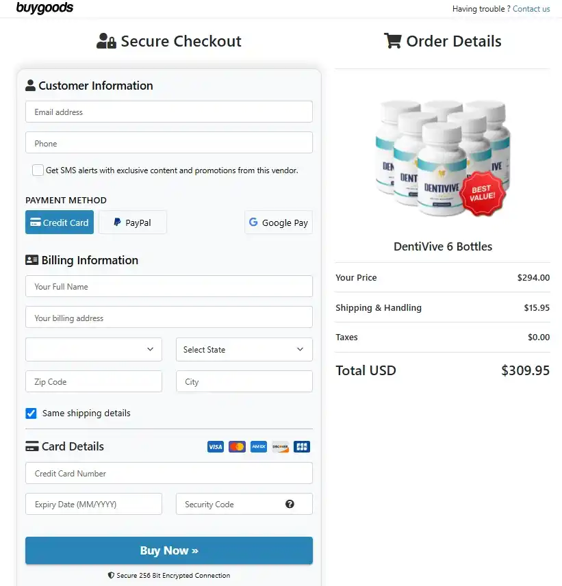 DentiVive Order Page